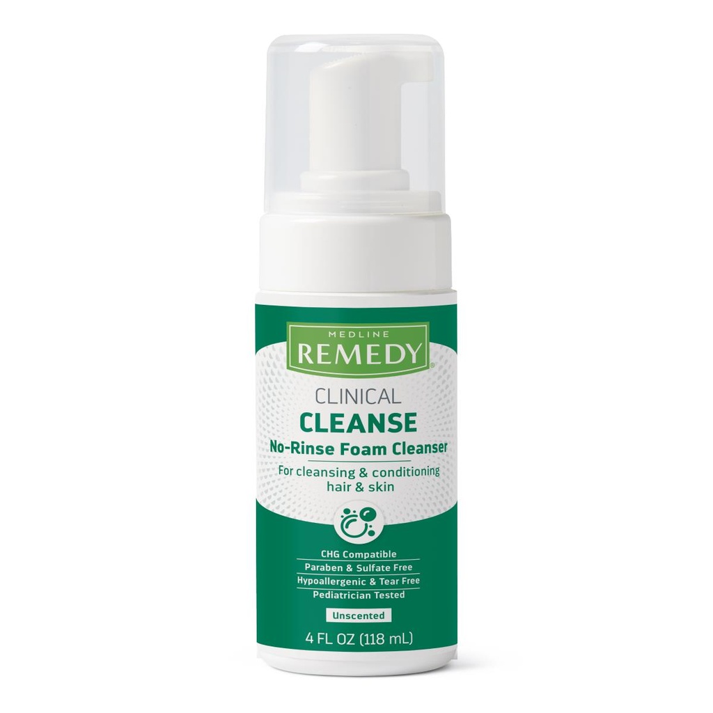 Remedy® Clinical Hydrating No-Rinse Foam Cleanser; 118 mL, Unscented | CASE/24 EACH