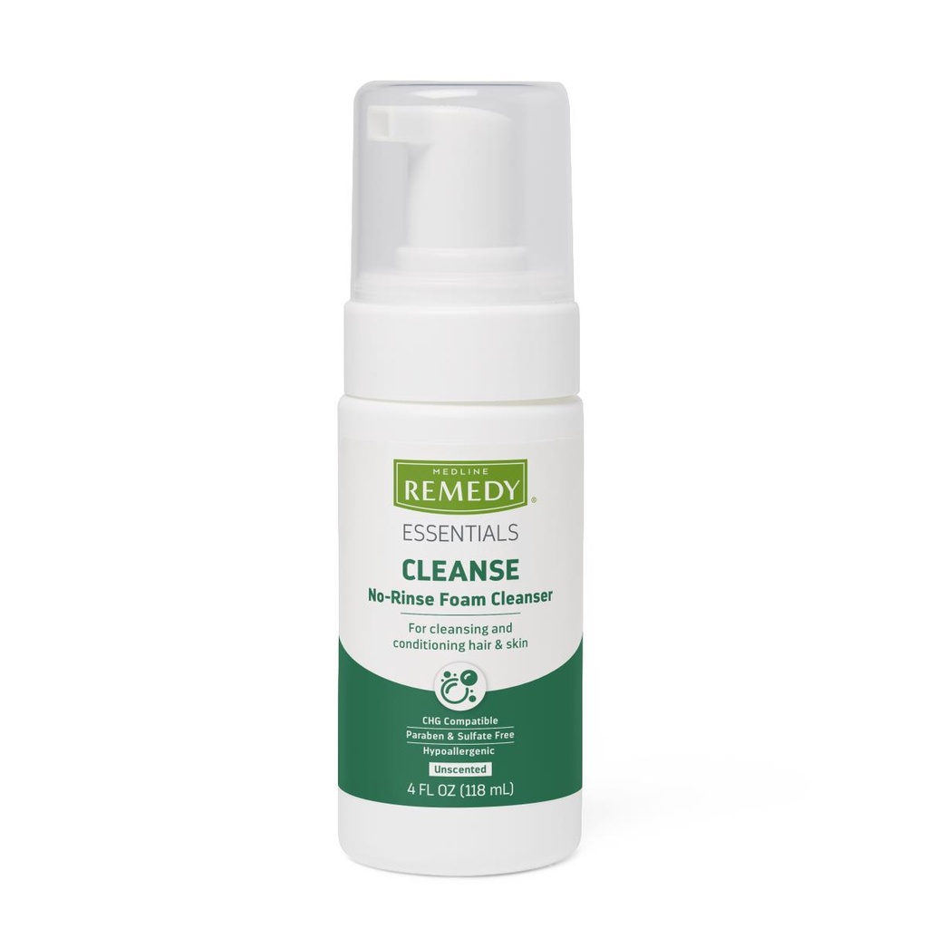 Remedy® Essentials No-Rinse Foam Cleanser; 118 mL, Unscented | CASE/24 EACH