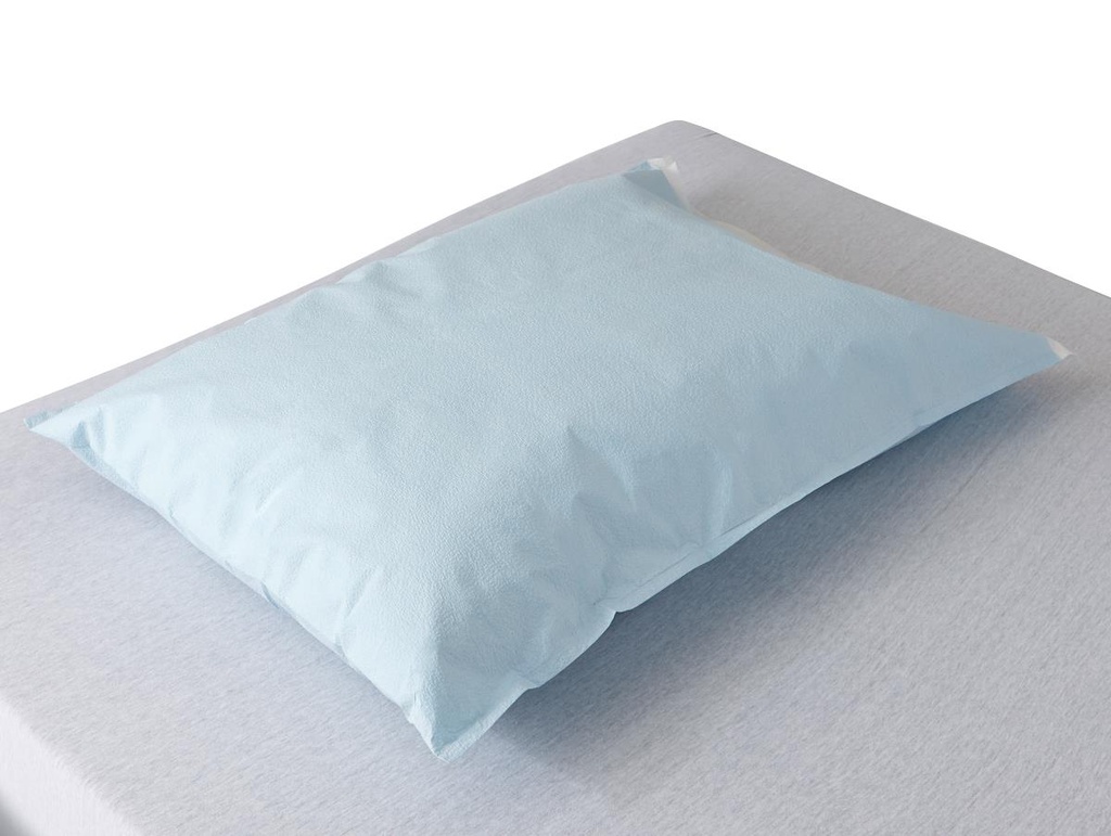 [NON24346-CASE] Medline Single-Use Tissue/Poly Pillowcase; 21" x 30" (53 cm x 76 cm), Blue | CASE/100 EACH