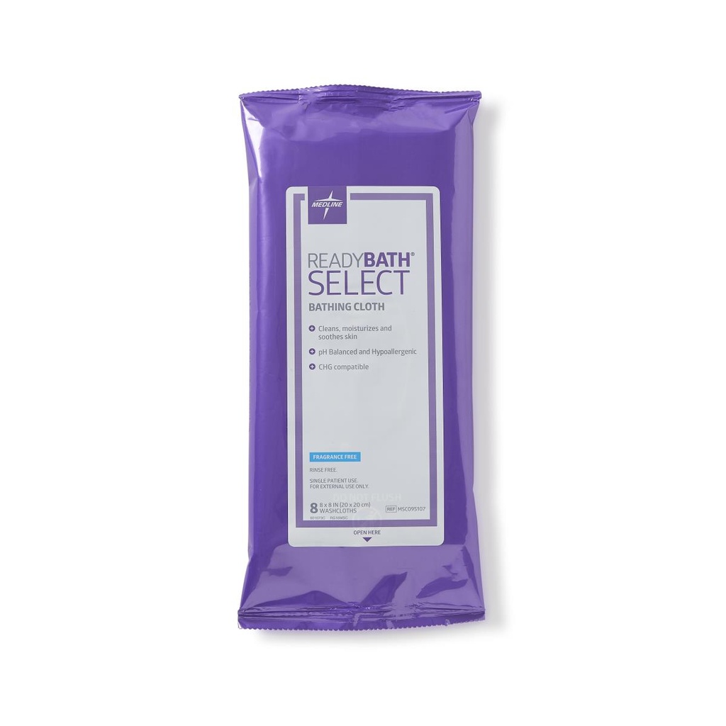 ReadyBath® SELECT Medium-Weight Washcloth; Unscented, 8/Pack | CASE/30 PKG