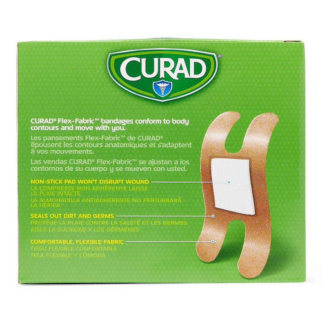 CURAD® Fabric Adhesive Bandage; 1.5" x 3" (3.8 cm x 7.6 cm) | CASE/1200 EACH | BOX/100 EACH