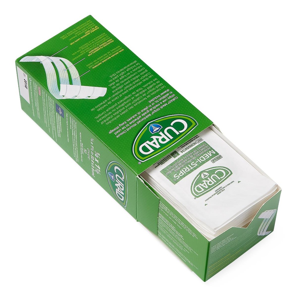 Medi-Strip® Adhesive Wound Closure Strip; 1/4" x 1.5" (6 mm x 3.8 cm) | CASE/1200 EACH | BOX/300 EACH | PKG/6 EACH