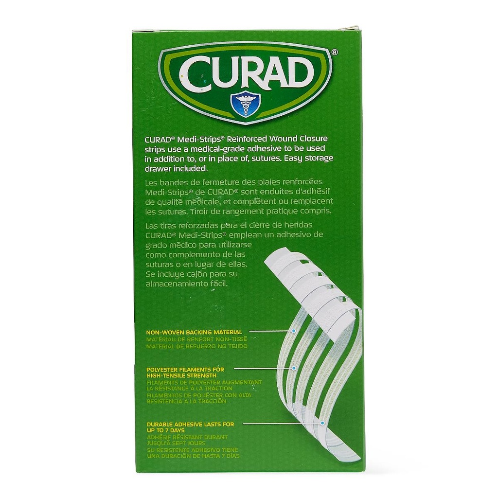Medi-Strip® Adhesive Wound Closure Strip; 1/8" x 3" (3 mm x 8 cm) | CASE/200 PKG | BOX/50 PKG