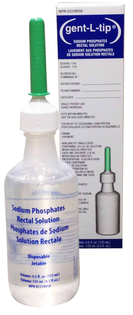 [CTR101503C-CASE] Medline Sodium Phosphate Enema, 133 mL; 133 mL | CASE/48 EACH | PKG/1 EACH