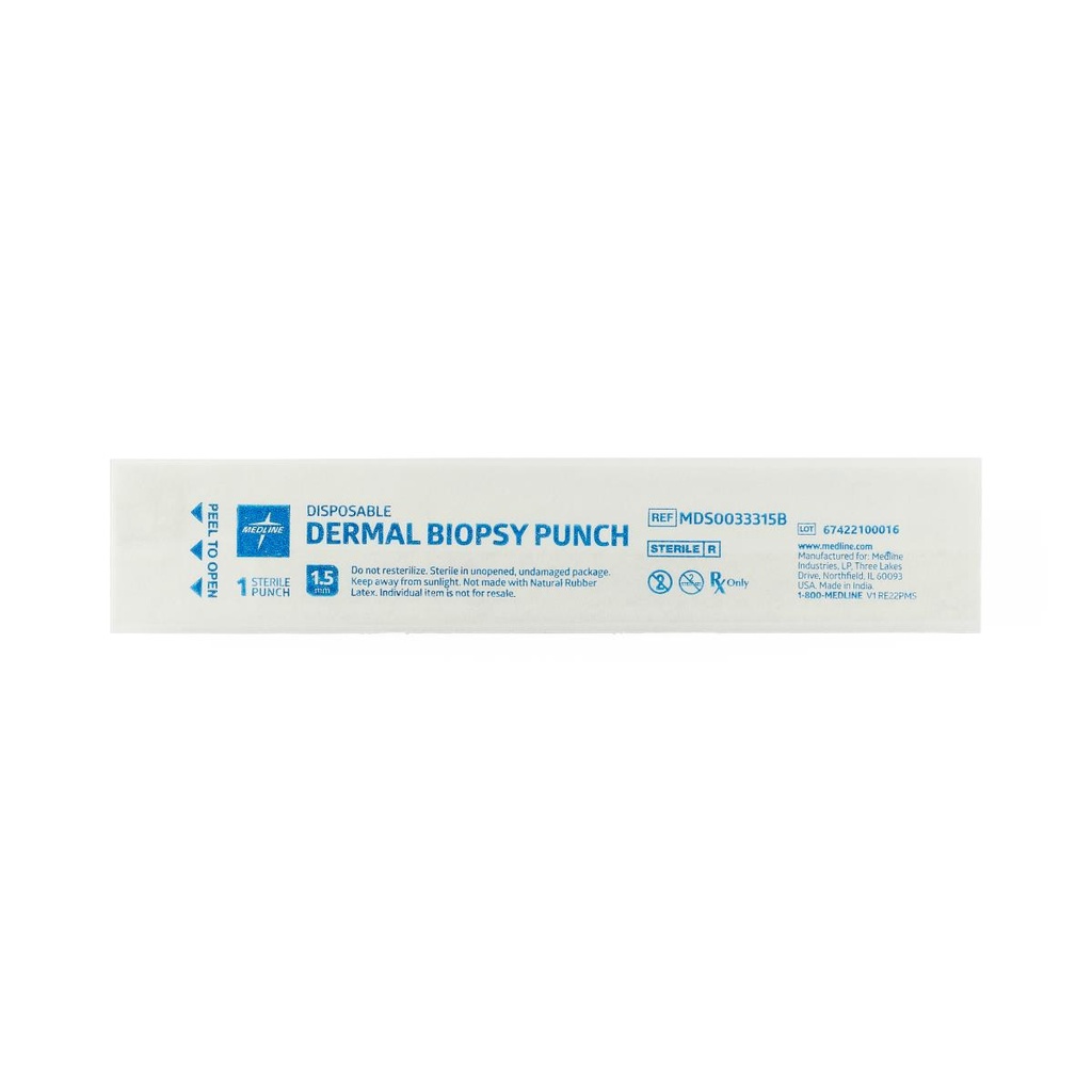 [MDS0033315B-BOX] Medline Sterile Biopsy Punch; Diameter 1.5 mm | BOX/50 EACH