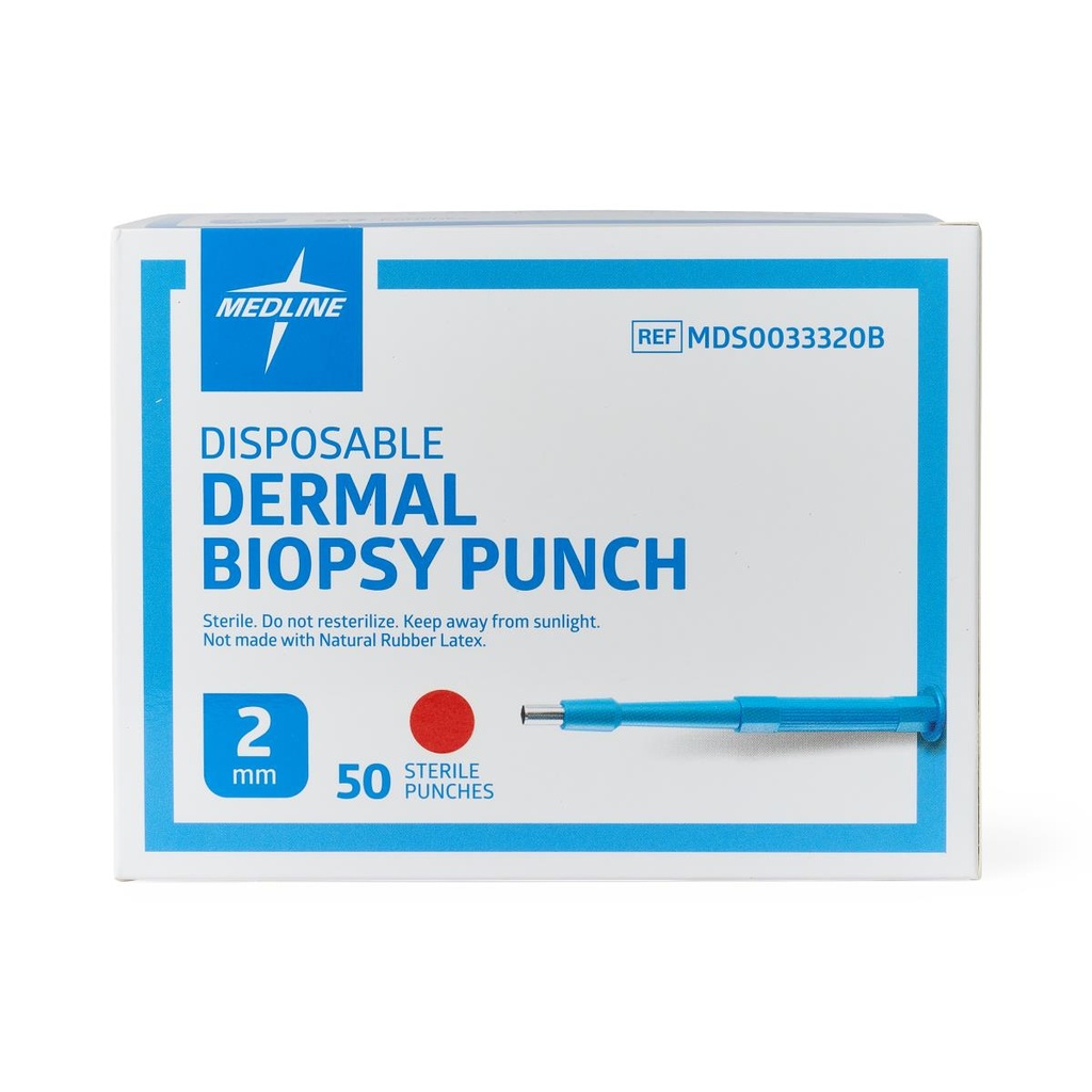 [MDS0033320B-BOX] Medline Sterile Biopsy Punch; Diameter 2 mm | BOX/50 EACH