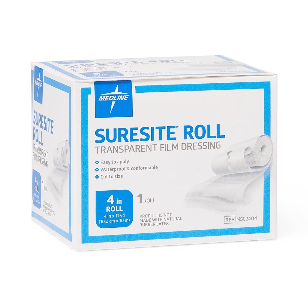 Medline Suresite® Window Transparent Film Dressing; 10 cm x 10 m | CASE/12 EACH | BOX/1 EACH