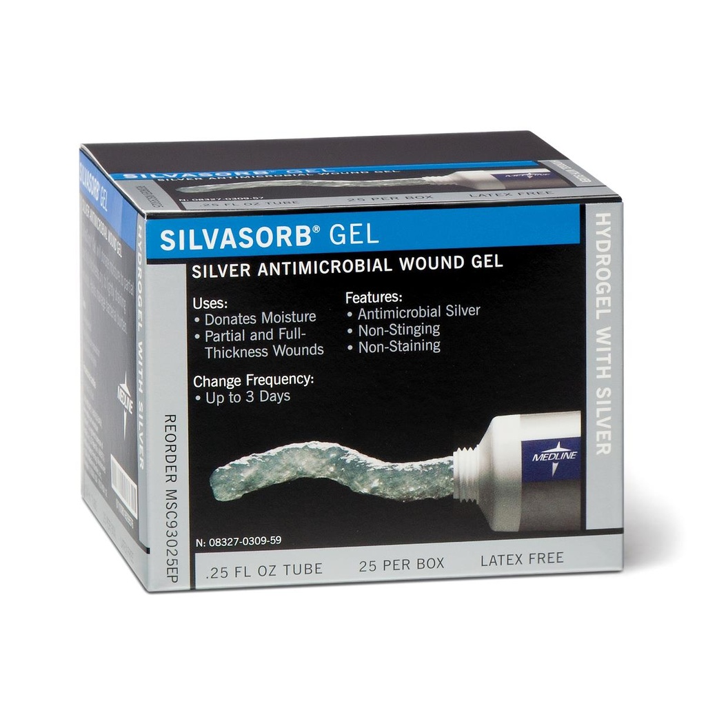 SilvaSorb® Silver Antimicrobial Wound Gel; 7.5 mL, Tube | CASE/25 EACH