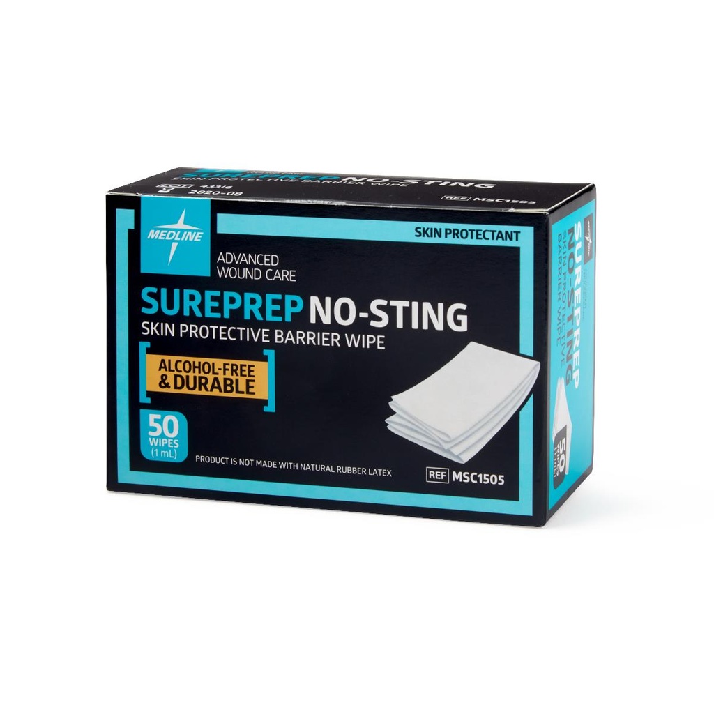 [MSC1505-CASE] Medline SurePrep® No-Sting Skin Protectant; 1 mL, Wipes | CASE/500 EACH | BOX/50 EACH (CASE)