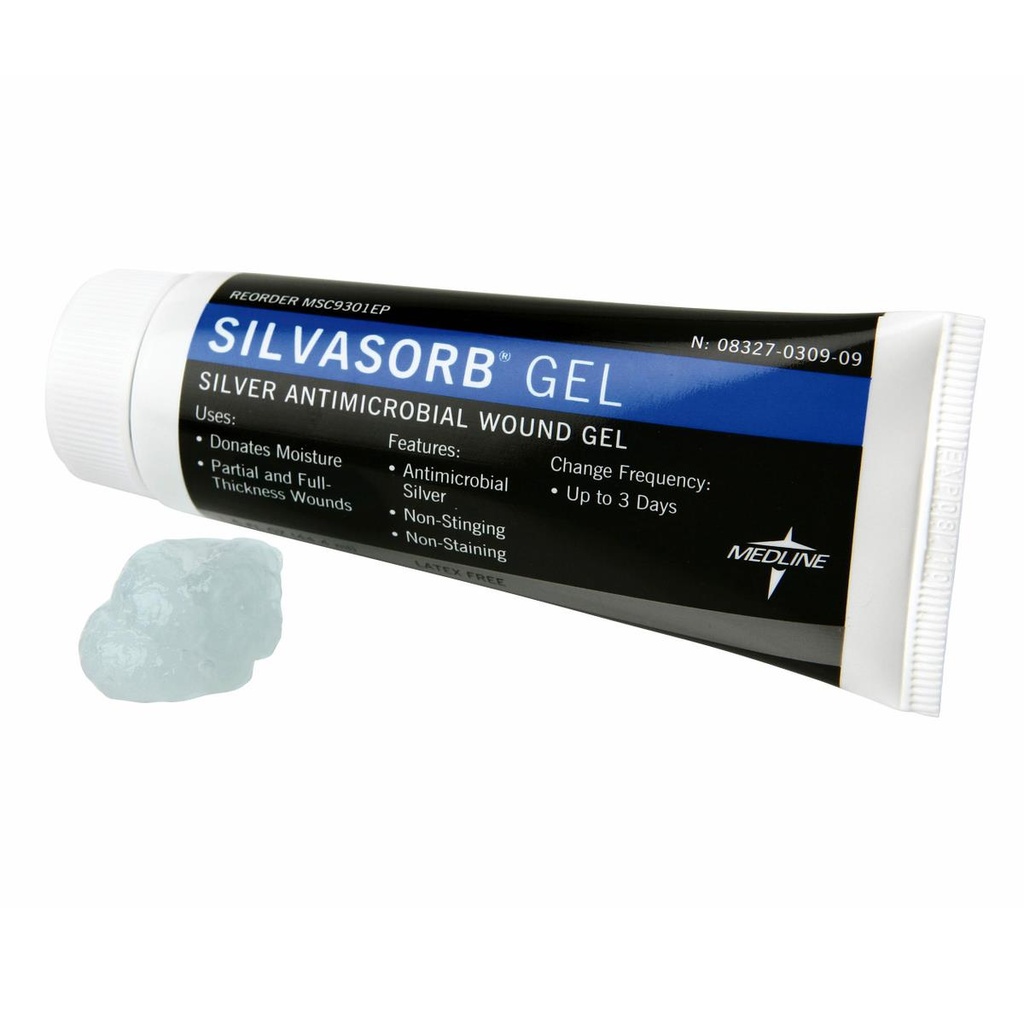 [MSC9303EP-CASE] SilvaSorb® Silver Antimicrobial Wound Gel; 89 mL, Tube | CASE/12 EACH