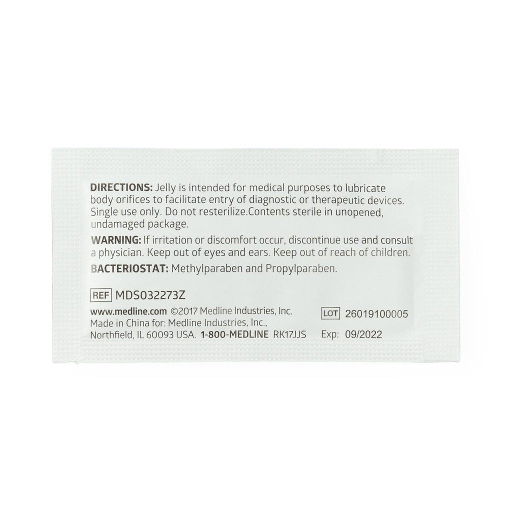 [MDS032273Z-BOX] Medline Sterile Lubricating Jelly; 3 g | CASE/864 EACH | BOX/144 EACH