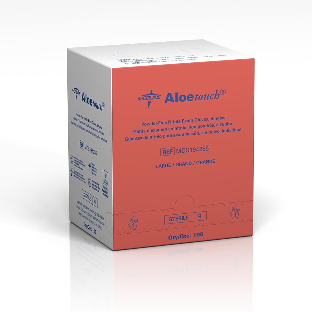 AloeTouch® Sterile Powder-Free Nitrile Exam Glove | CASE/400 EACH;BOX/100 EACH