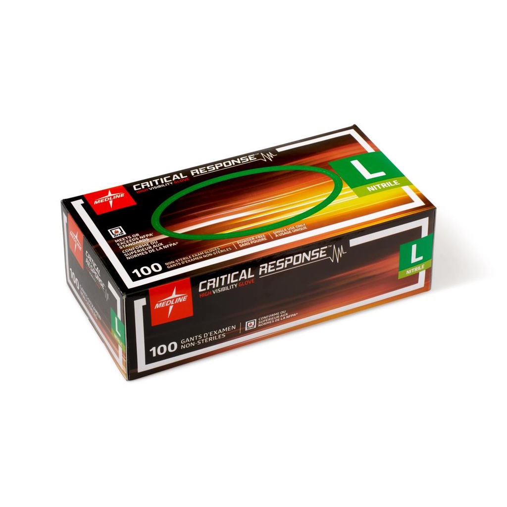 Critical Response™ Powder-Free Nitrile Exam Glove | CASE/900 EACH;BOX/90 EACH