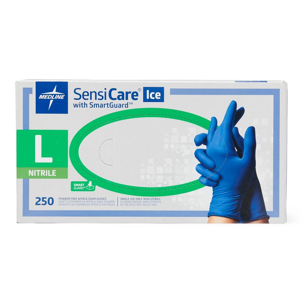 SensiCare® Ice Powder-Free Nitrile Exam Glove | CASE/2300 EACH;BOX/230 EACH