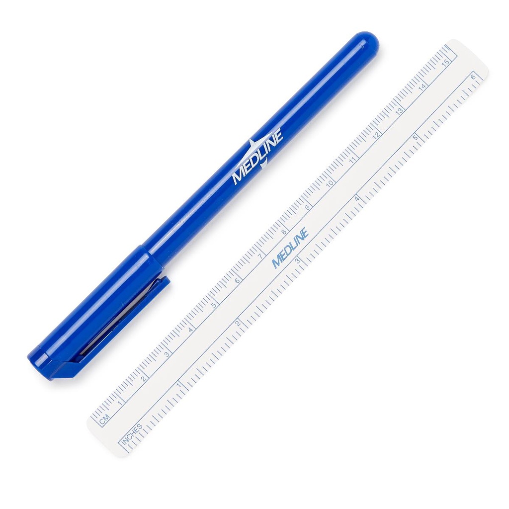 Medline Sterile Surgical Skin Marker with Ruler; Regular Tip | CASE/50 EACH