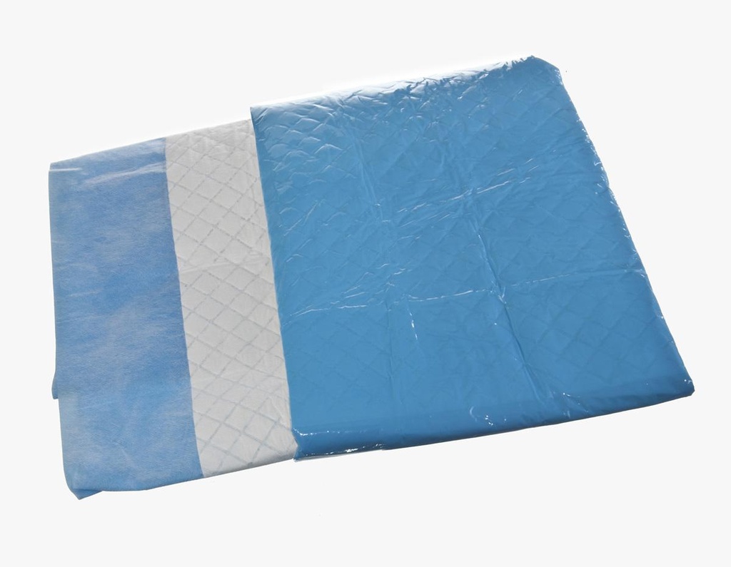 [DYND4090SB-CASE] Sahara Absorbent OR Table Cover Sheet with Standard Backing; 40" x 90" (102 cm x 229 cm), Blue and White | CASE/20 EACH