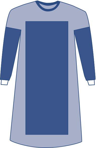 Medline Eclipse Sterile Poly-Reinforced Surgical Gown with Set-In Sleeves, Level 4; Large | CASE/30 EACH