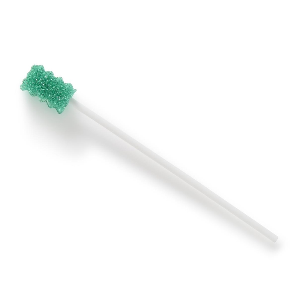 [MDS096502-CASE] Medline DenTips® Oral Swab; Treated, Green | CASE/500 EACH | BOX/250 EACH (CASE)