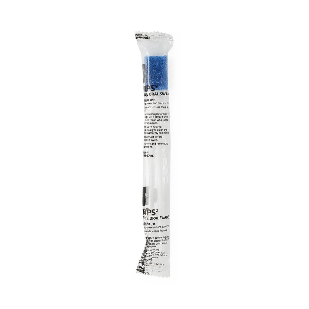 Medline DenTips® Oral Swab; Untreated, Blue | CASE/500 EACH | BOX/250 EACH