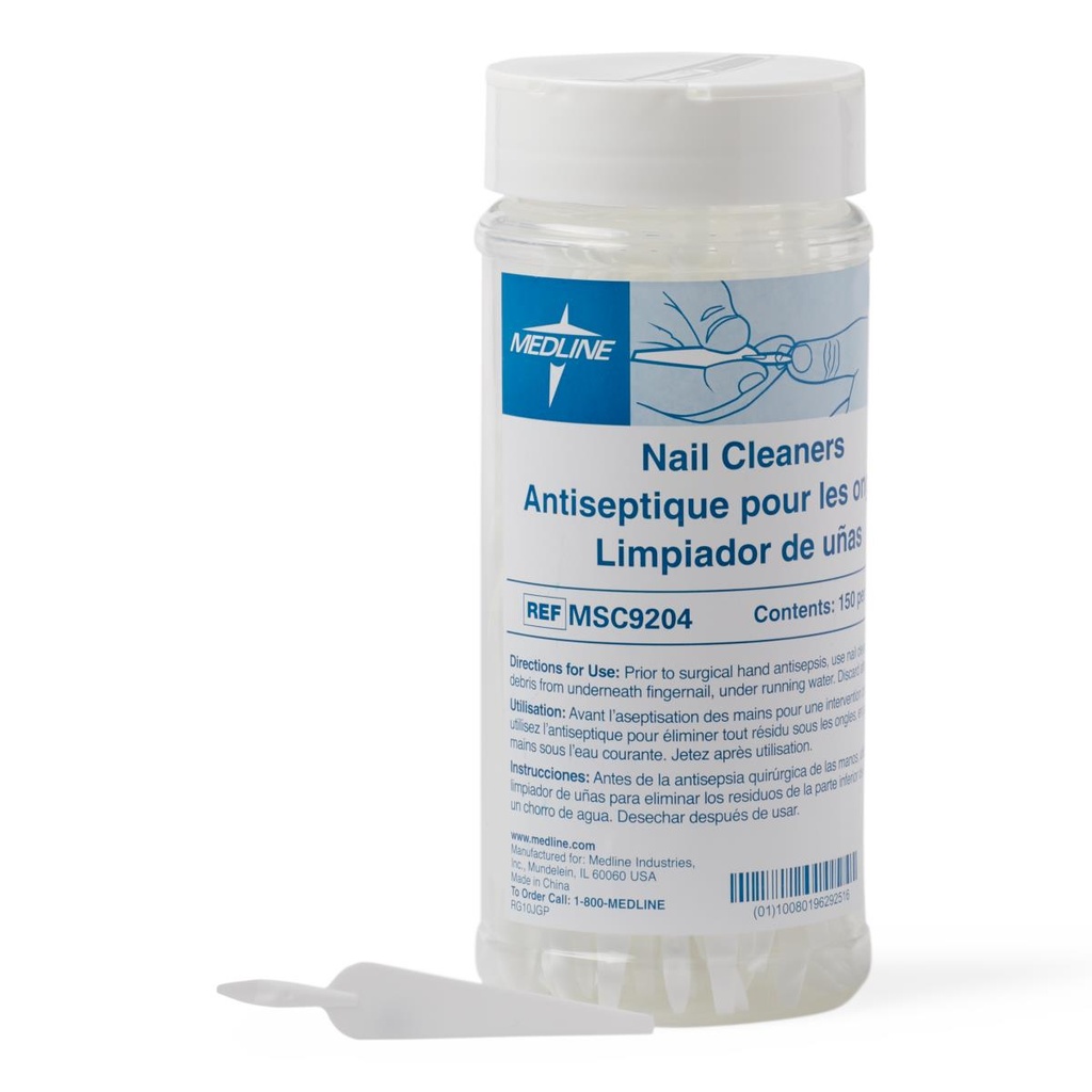 Medline Single-Use Fingernail Cleaner Pick Tool; 150/bottle, 6/bx | BOX/900 EACH | BTL/150 EACH
