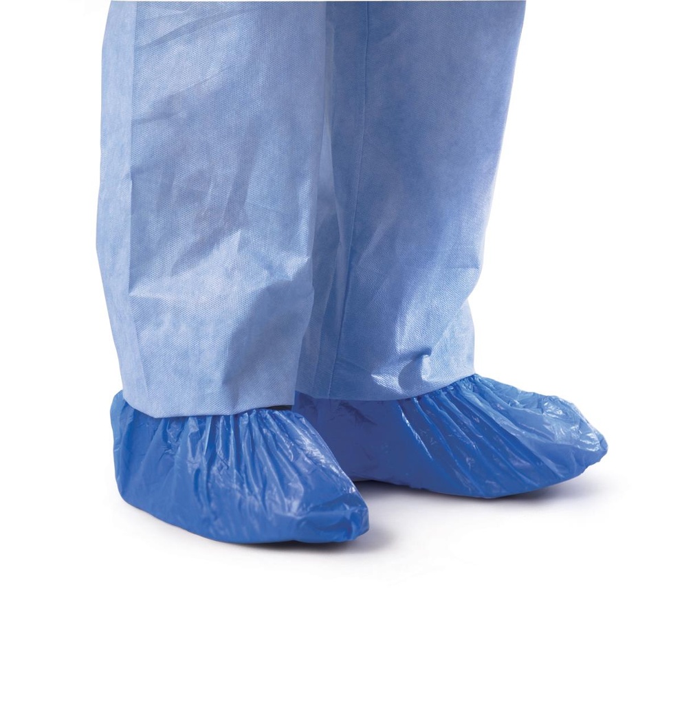 Medline Fluid-Resistant Polyethylene Shoe Cover; One Size Fits Most | CASE/1000 EACH | PKG/100 EACH