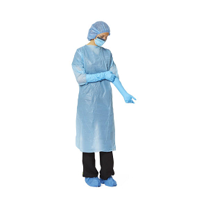 [CRI5000-CASE] Medline Heavy-Weight Polyethylene-Film Gown; Regular | CASE/75 EACH | BOX/15 EACH