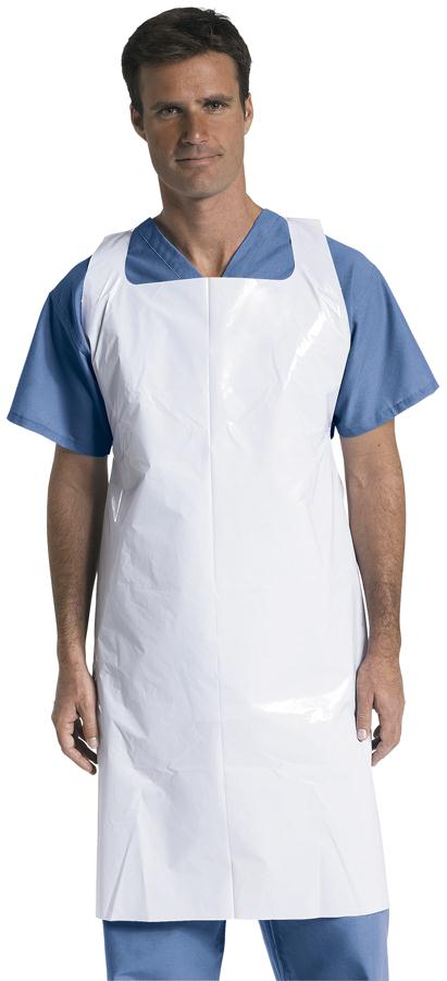 Medline Polyethylene Apron; 28" x 48", (71 cm x 122 cm) Bulk Pack | CASE/500 EACH | BOX/100 EACH