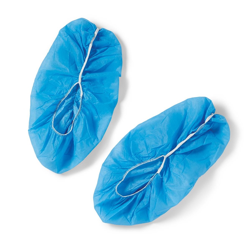 Medline Spunbonded Polypropylene Non-Skid Shoe Cover; Blue, Extra Large | CASE/200 EACH | BOX/100 EACH