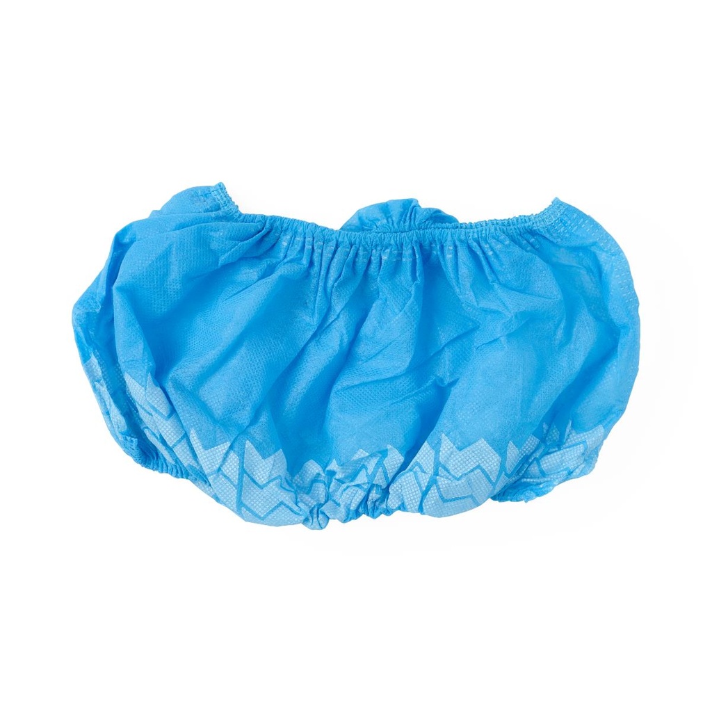 Medline Spunbonded Polypropylene Non-Skid Shoe Cover; Blue, Regular/Large | CASE/300 EACH | BOX/100 EACH