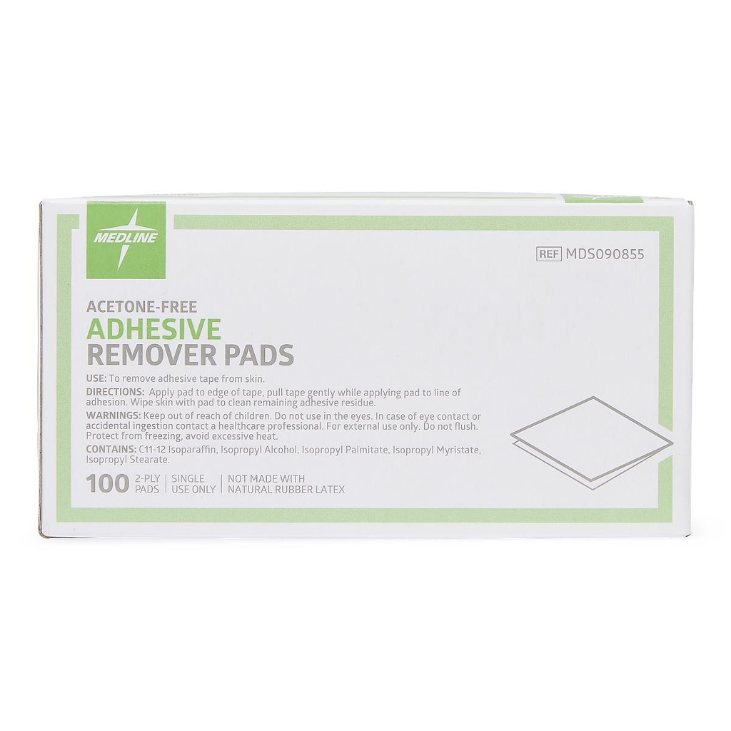 [MDS090855-CASE] Medline Adhesive Remover Wipe | CASE/1000 EACH | BOX/100 EACH | PKG/100 EACH (CASE)