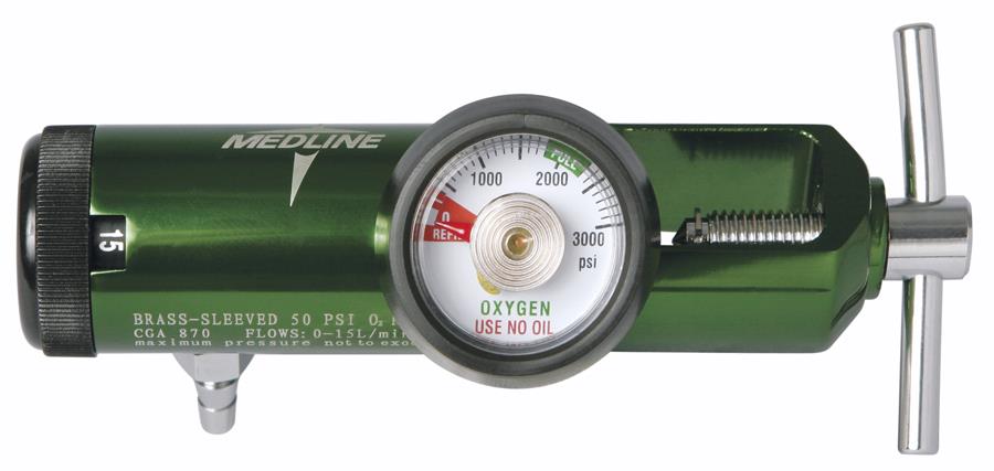 Medline Oxygen Regulator; 0-15 LPM, CGA 870 | EACH
