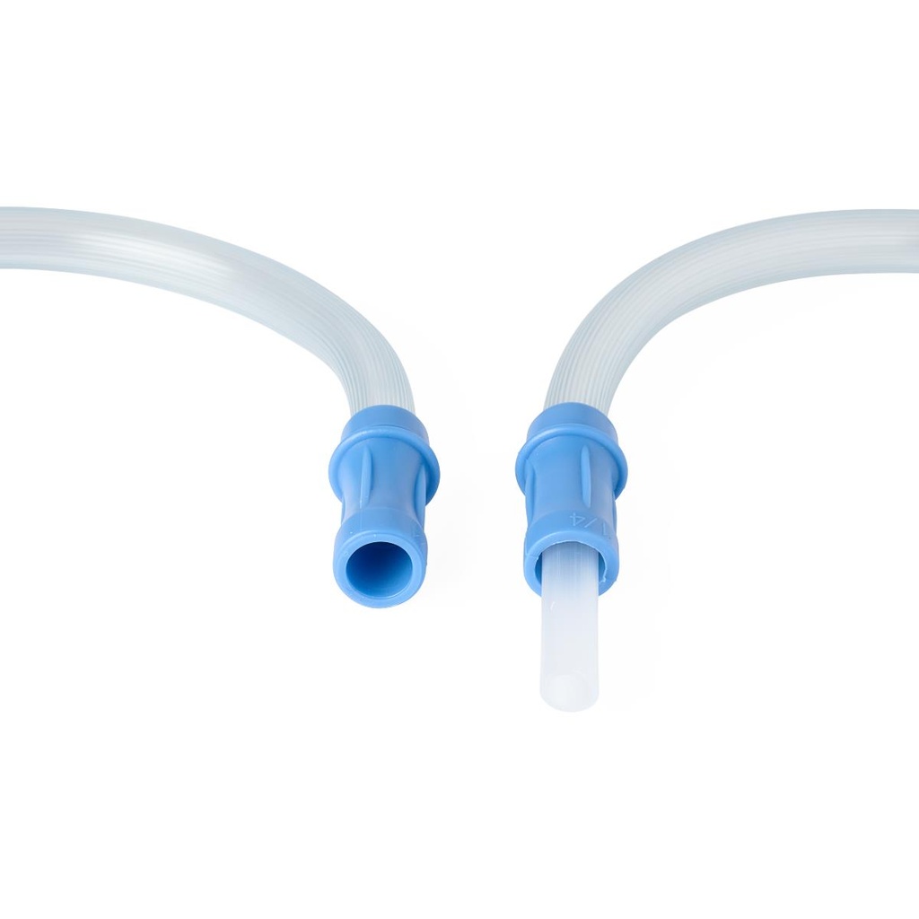 Medline Sterile Universal Suction Tubing with Scalloped Connectors; 1/4'' x 6' (6.35 mm x 1.8 m) | CASE/50 EACH