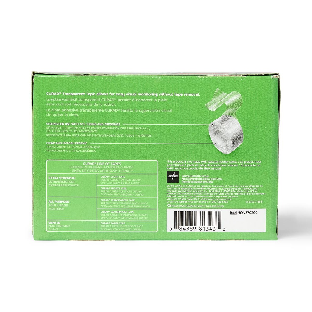 CURAD® Transparent Perforated Surgical Tape; 2" x 10 yd. (5 cm x 9 m) | CASE/60 EACH | BOX/6 EACH | ROLL/1 EACH