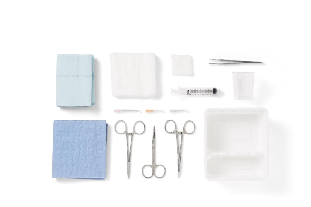 Medline Laceration Trays with COMFORT LOOP Instruments | CASE/16 EACH