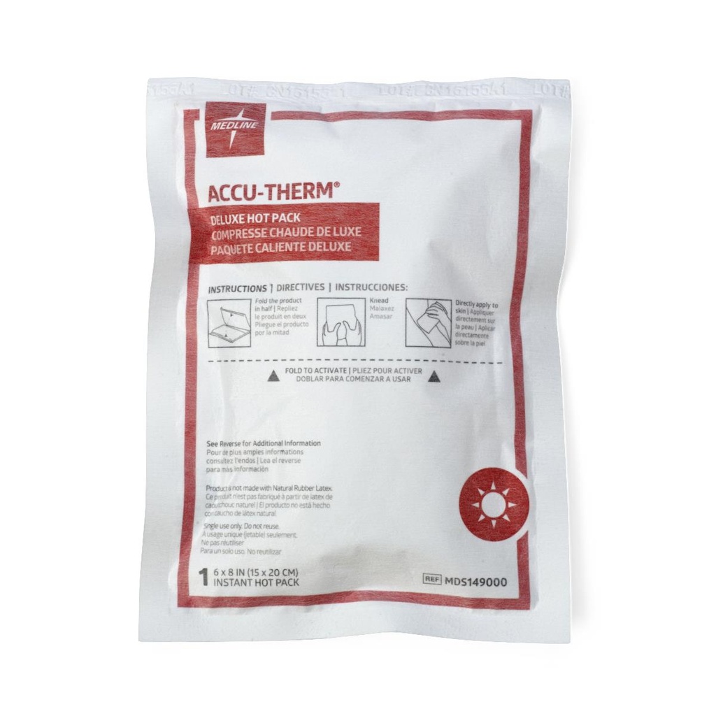 [MDS149000-CASE] Medline Deluxe Instant Hot Pack with Gentle Cover; 6" x 8" (17 cm x 20 cm) | CASE/24 EACH (CASE)