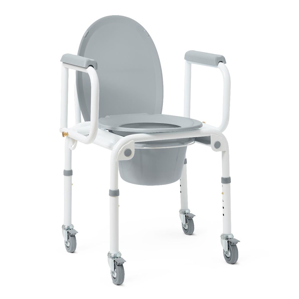 Medline Drop-Arm Commode with Wheels; With Drop Arm | EACH