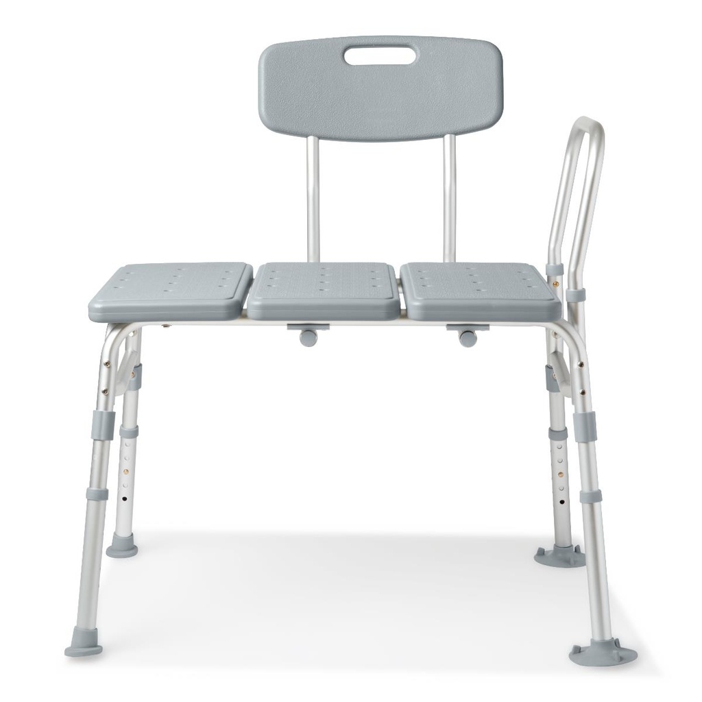 Medline Transfer Bench with Back; Knockdown Transfer Bench, 400 lb. Weight Capacity | CASE/1 EACH