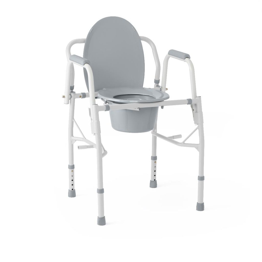 Medline Steel Drop-Arm Commode; Padded | EACH