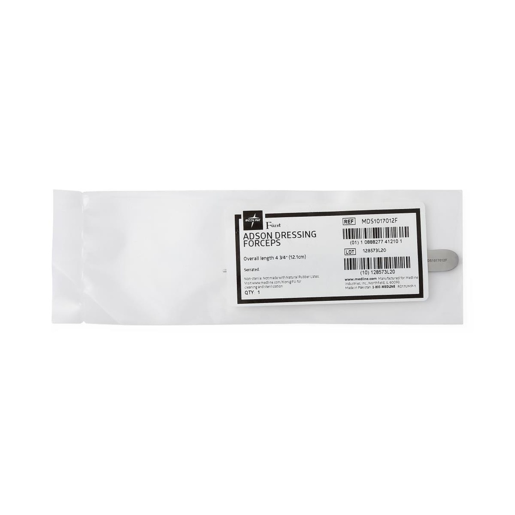 Medline Furst Adson OR-Quality Forceps, Serrated; 4.75" (12 cm) | EACH