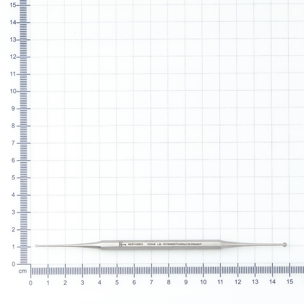 Medline Konig Double-Ended Excavator Curette; 5" (12.7 cm), With 1.5 mm and 2.5mm Holes | EACH