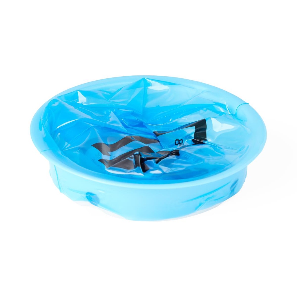 Medline Graduated Emesis Bags with Plastic Ring; 1 L, Blue | CASE/144 EACH | GROSS/144 EACH | PKG/24 EACH