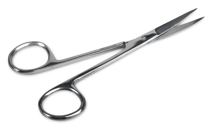 Medline Stainless-Steel Iris Scissors; 4.5" (11.5 cm), Straight | BOX/12 EACH