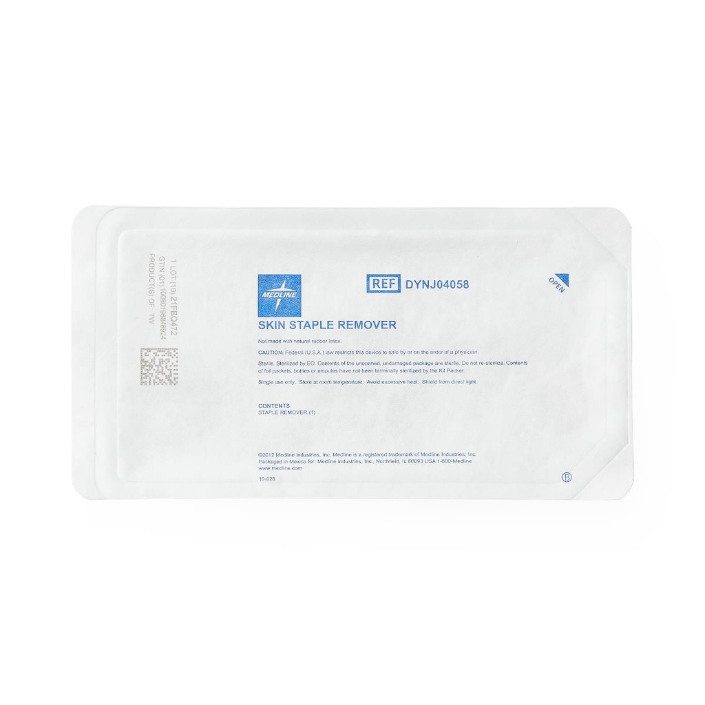 Medline Sterile Tweezer-Style Skin Staple Remover; 12/bx | CASE/12 EACH