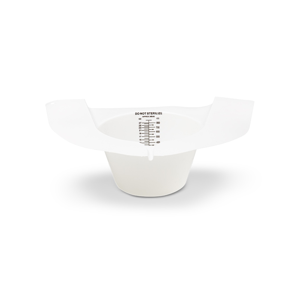 Alliance Graduated Urine Collection Specimen Pan; Hat Style, Graduated, 800 mL capacity (27 oz.) | CASE/100 EACH