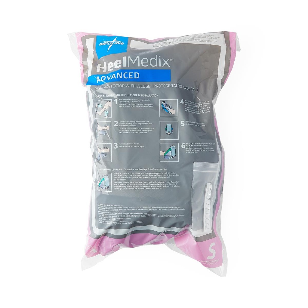 Medline HeelMedix® Advanced Heel Protector; Standard, 11" to 19" (27.19 to 48.2cm), with Wedge | CASE/1 EACH