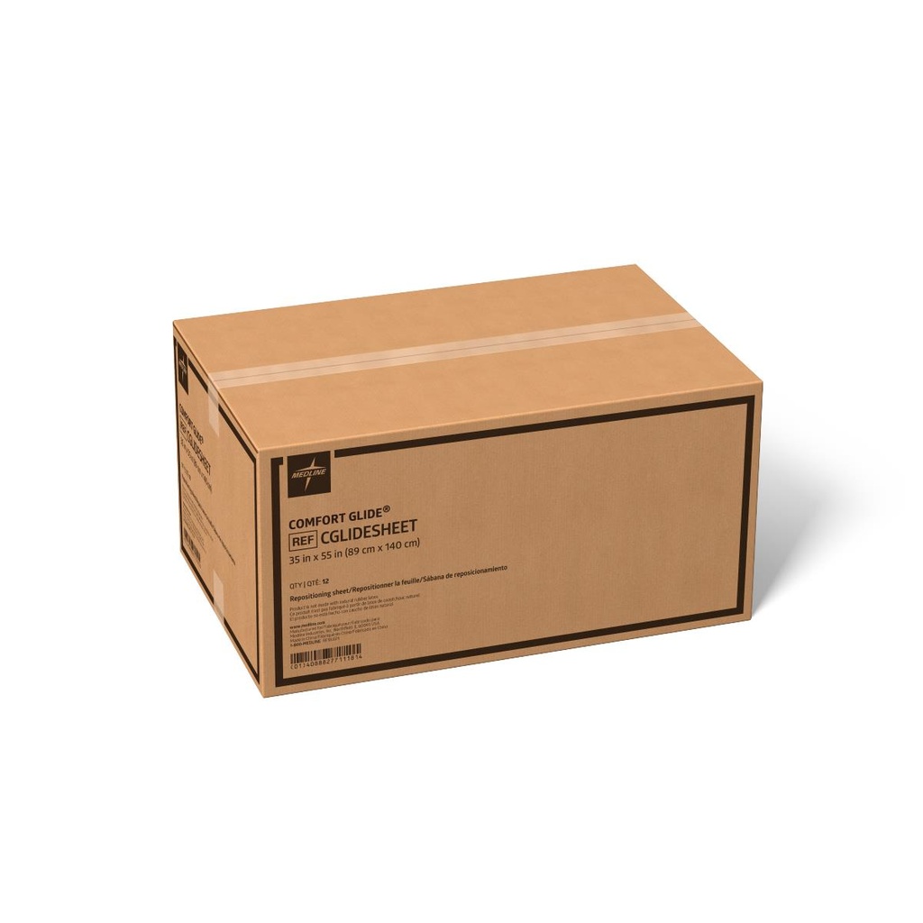 Medline ComfortGlide Repositioning Sheet; Standard, 35" x 55" (89 cm x 140 cm),Single User | CASE/12 EACH