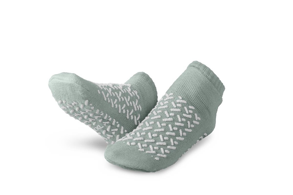 Medline Fall Management Non-Slip Double-Tread Sock; 2X Large, Grey | CASE/48 PAIR