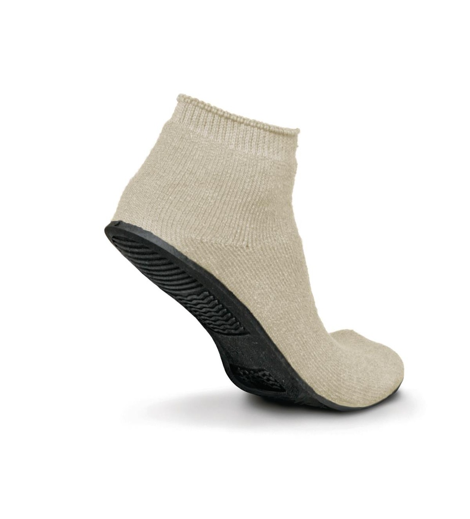 Medline Sure-Grip Terrycloth Slipper; Extra Large, Beige | BOX/12 PAIR