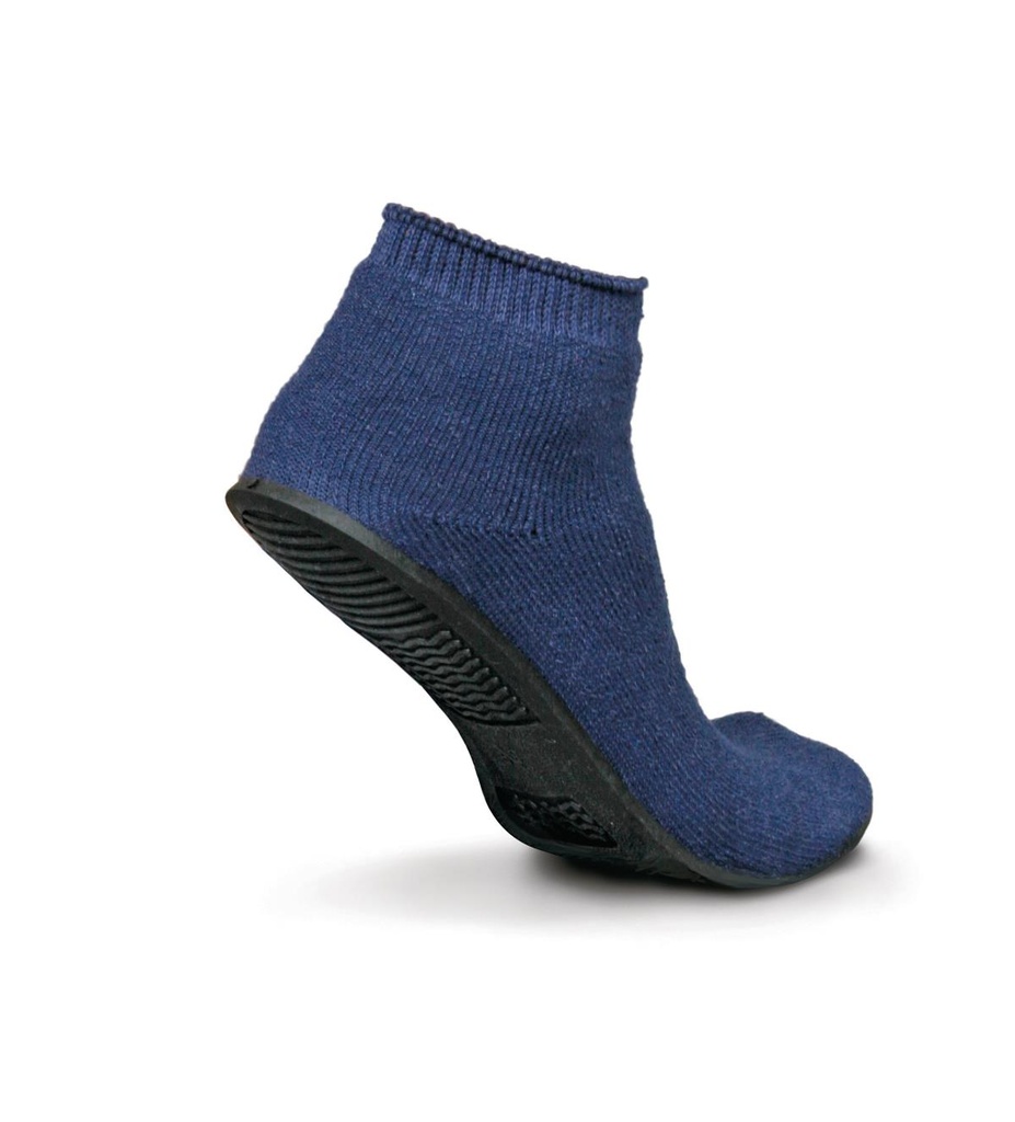 Medline Sure-Grip Terrycloth Slipper; Large, Navy | BOX/12 PAIR | CASE/12 PAIR