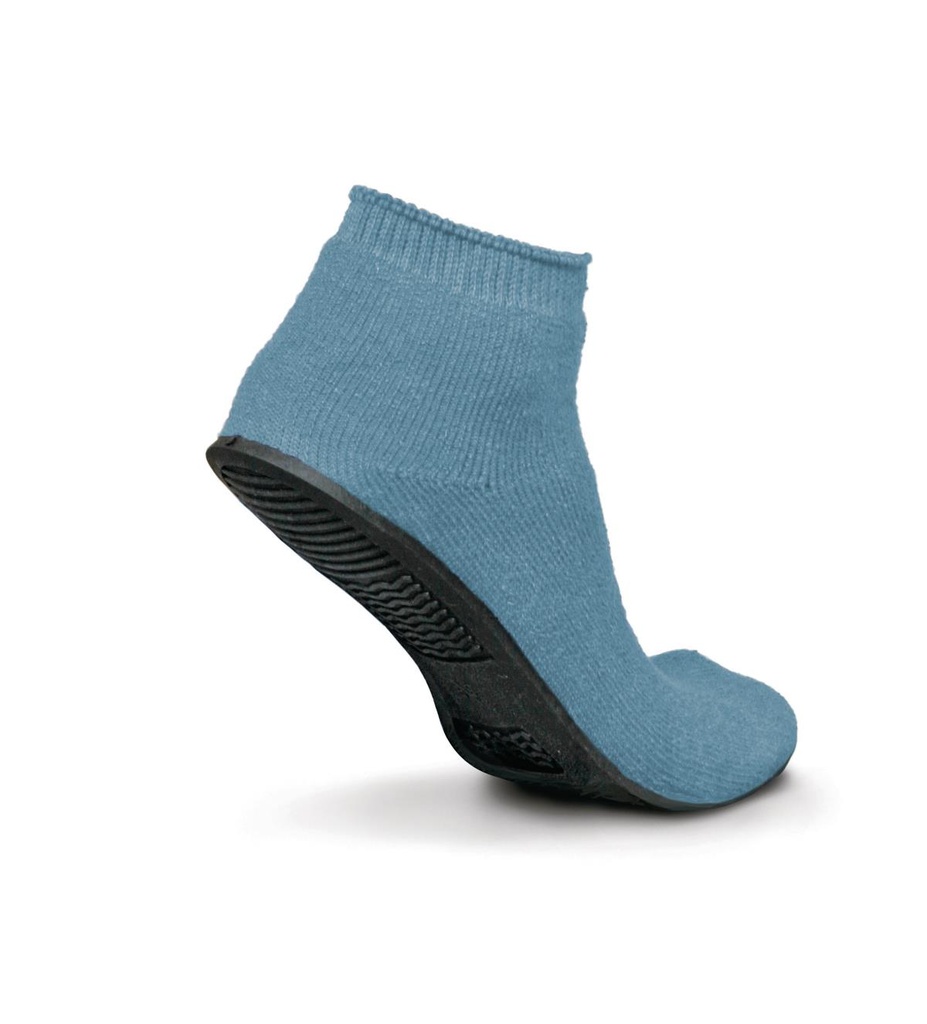 Medline Sure-Grip Terrycloth Slipper; Medium, Light Blue | BOX/12 PAIR